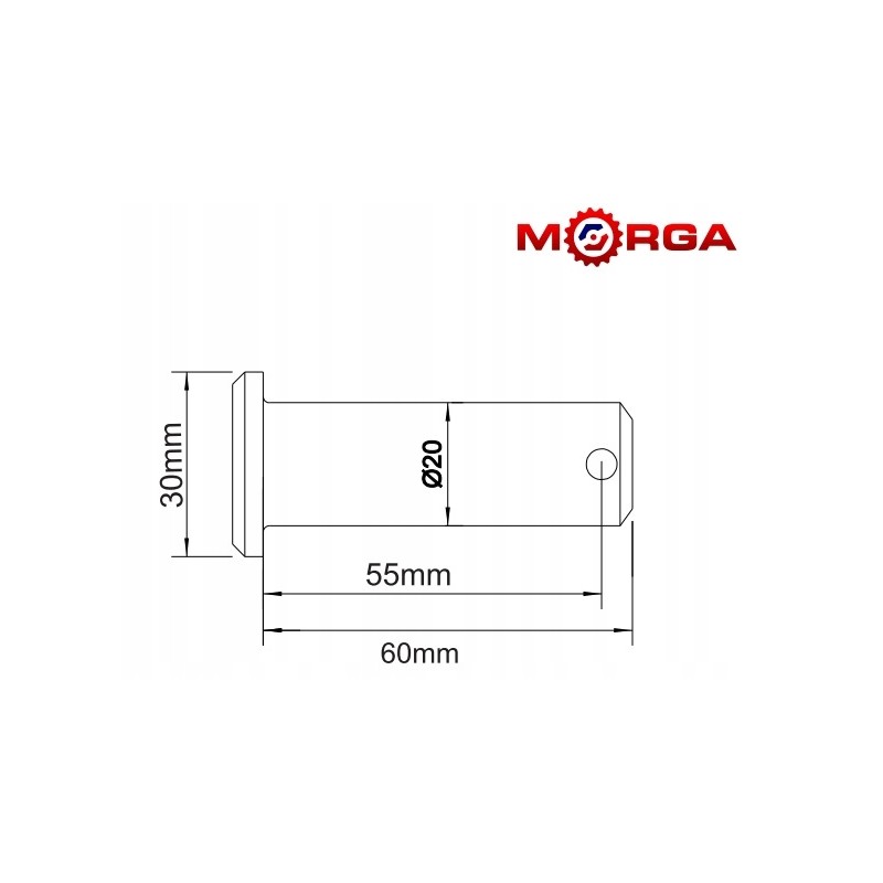Hanger mounting pin lp, lower part c 330 c