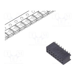 1 pcs x Amphenol Communications Solutions - 20021321-00016C4LF - Socket, pin strips, Minitek127®, female, PIN: 16, vertical, 1.2