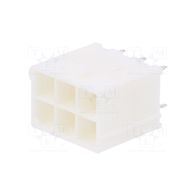 1 pcs x MOLEX - 39296068 - Socket, wire-board, male, Mini-Fit Jr, 4.2mm, PIN: 6, THT, 9A