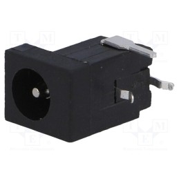 1 pcs x CLIFF - FC681465P (DC-10LP) - Socket, DC supply, male, 5.5/2.1÷2.5mm, THT, black, 5A, 12VDC