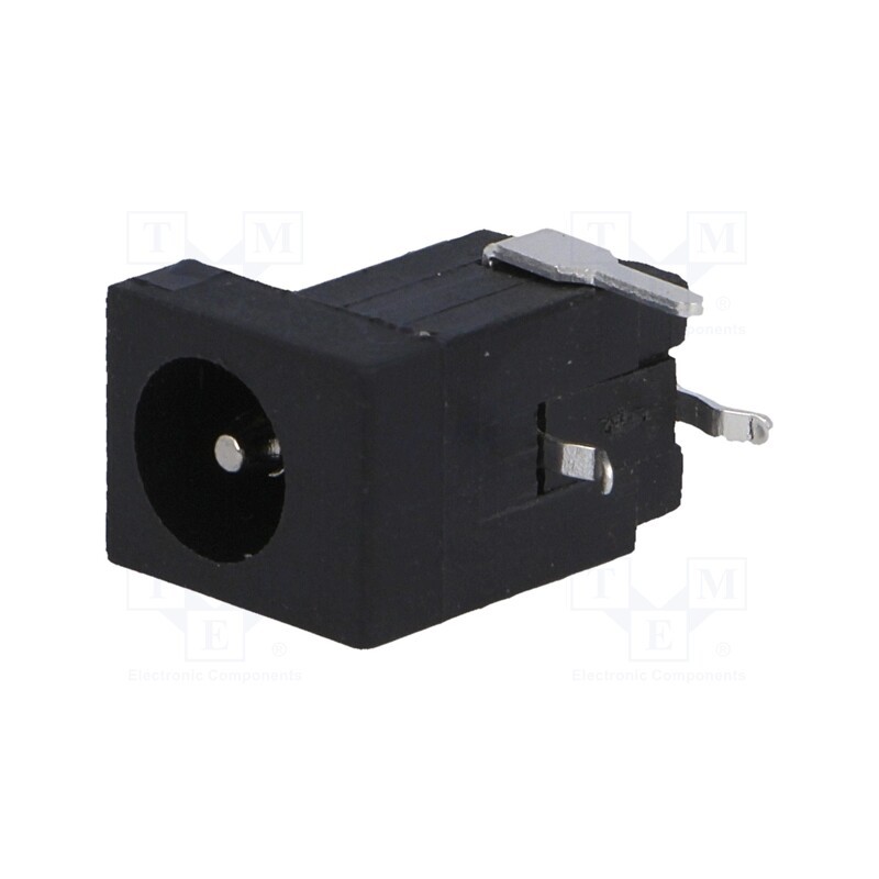 1 pcs x CLIFF - FC681465P (DC-10LP) - Socket, DC supply, male, 5.5/2.1÷2.5mm, THT, black, 5A, 12VDC