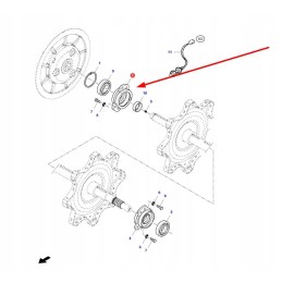 La322215650 right bearing housing of the threshing drum