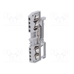 1 pcs x WAGO - 279-831 - Splice terminal: rail, 1.5mm2, ways: 1, terminals: 4, grey, TS35