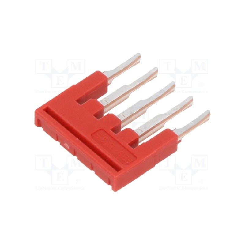 1 pcs x PHOENIX CONTACT - 3213043 - Comb bridge, ways: 5, red, Width: 3.5mm, UL94V-0