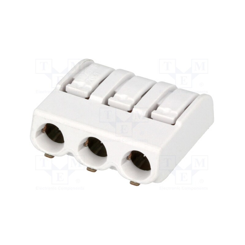 1 pcs x WAGO - 2061-603/998-404 - Connector: plug-in, 2061, 6mm, ways: 3, 20AWG÷16AWG, 0.5÷1.5mm2