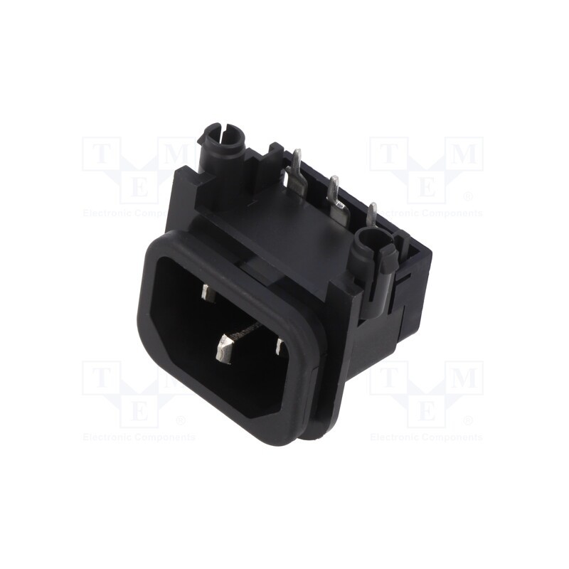 1 pcs x SCHURTER - GSP2.9213.15 - Connector: AC supply, socket, male, 10A, 250VAC, IEC 60320, C14 (E)