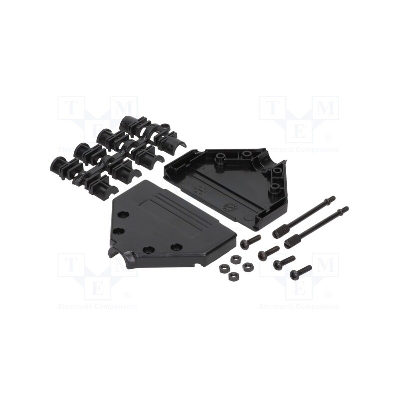 1 pcs x MH CONNECTORS - MHDTPPK37-K - Enclosure: for D-Sub connectors, straight, unshielded, UNC 4-40