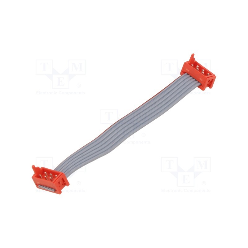 1 pcs x TE Connectivity - 2205061-1 - Cable: ribbon cable with connectors, PIN: 6, Layout: 2x3, Len: 75mm