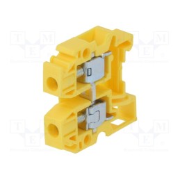 1 pcs x POKu00d3J - A11-4221 - Splice terminal: rail, 0.5÷6mm2, ways: 1, terminals: 2, yellow, TS35