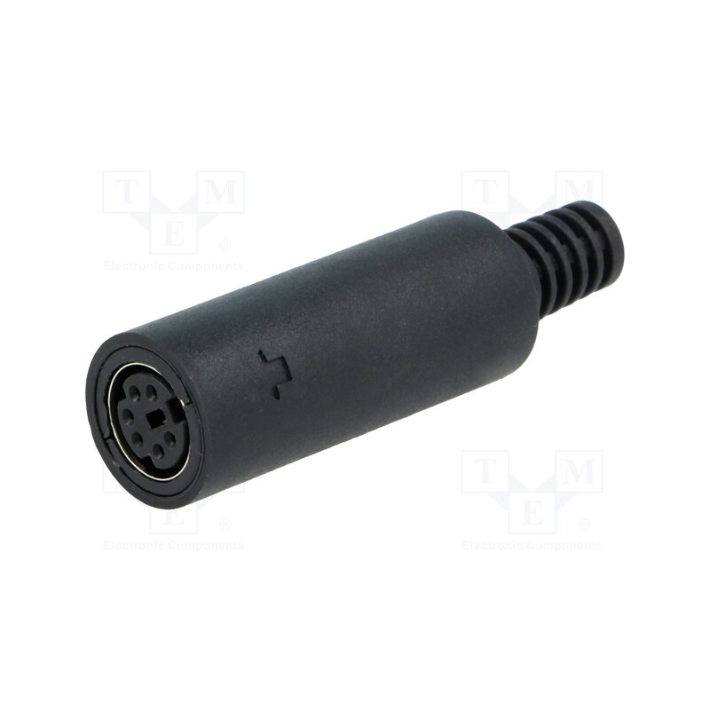 1 pcs x LUMBERG - MJ-372/6 - Plug, DIN mini, female, PIN: 6, with strain relief, soldering, 100V