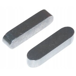 Rounded prismatic key 6x6x20mm di steel