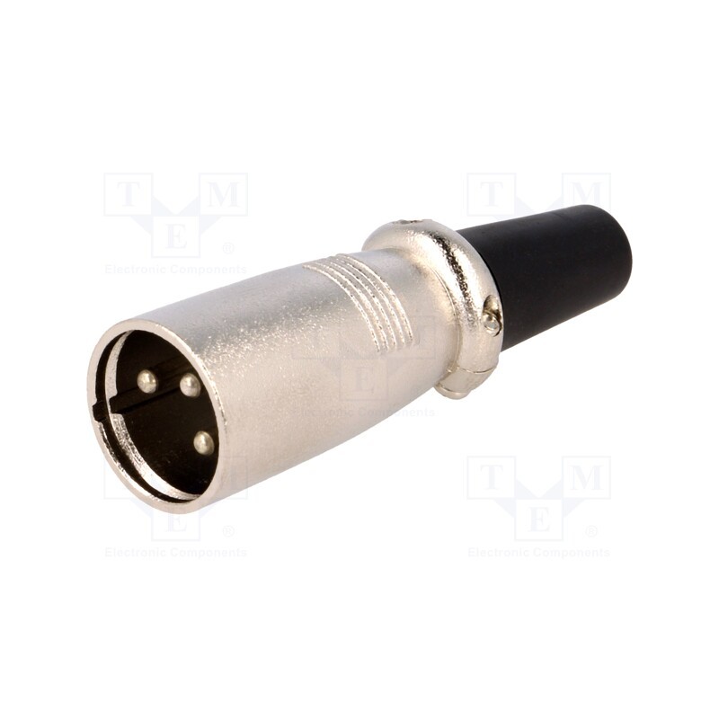 1 pcs x NINIGI - XLR-3W - Plug, XLR, male, PIN: 3, straight, for cable