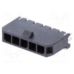 1 pcs x MOLEX - 436500518 - Socket, wire-board, male, Micro-Fit 3.0, 3mm, PIN: 5, THT, 5A, tinned