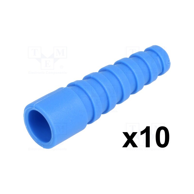 1 pcs x MH CONNECTORS - RG58SRB-BL - Strain relief, RG58, blue, Application: BNC plugs, 10pcs.