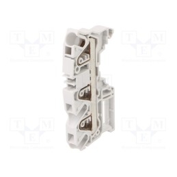 1 pcs x TE Connectivity - 1SNK708011R0000 (ZK6-3P) - Splice terminal: rail, 0.5÷6mm2, ways: 1, terminals: 3, grey, SNK