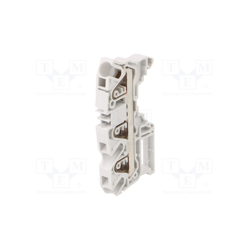 1 pcs x TE Connectivity - 1SNK708011R0000 (ZK6-3P) - Splice terminal: rail, 0.5÷6mm2, ways: 1, terminals: 3, grey, SNK