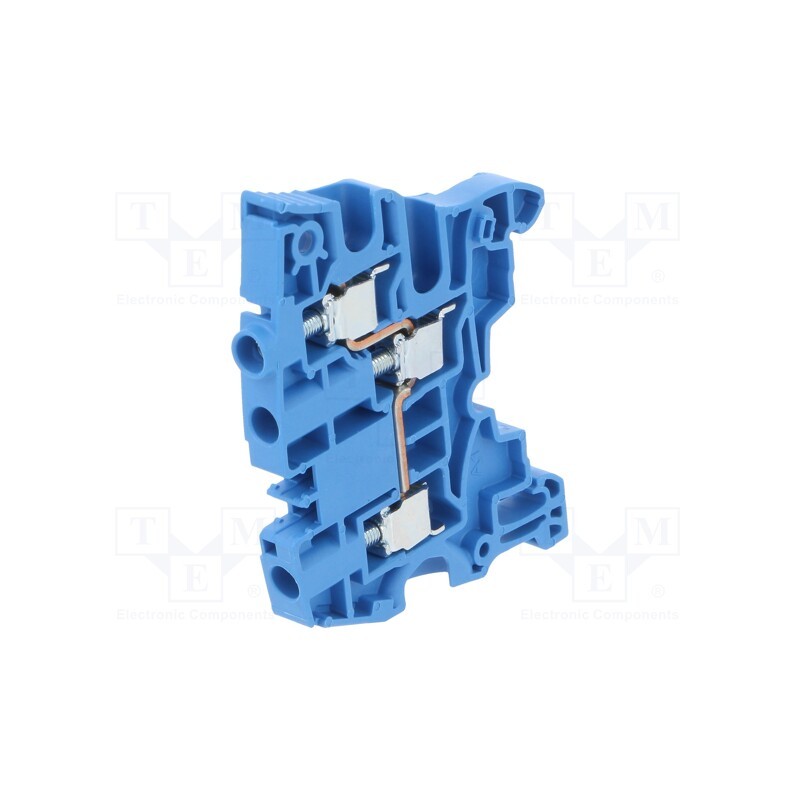 1 pcs x TE Connectivity - 1SNK506021R0000 (ZS6-3S-BL) - Splice terminal: rail, 0.2÷6mm2, ways: 1, terminals: 3, blue, SNK
