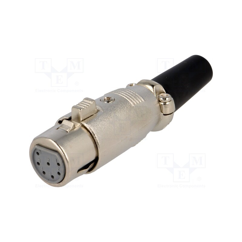 1 pcs x NINIGI - XLR-7G - Plug, XLR, female, PIN: 7, straight, for cable