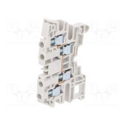 1 pcs x TE Connectivity - 1SNK506012R0000 (ZS6-4S) - Splice terminal: rail, 0.2÷6mm2, ways: 1, terminals: 4, grey, SNK
