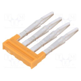 1 pcs x WEIDMu00dcLLER - 1985490000 ZQV 1.5N/4 - Comb bridge, ways: 4, orange, A series
