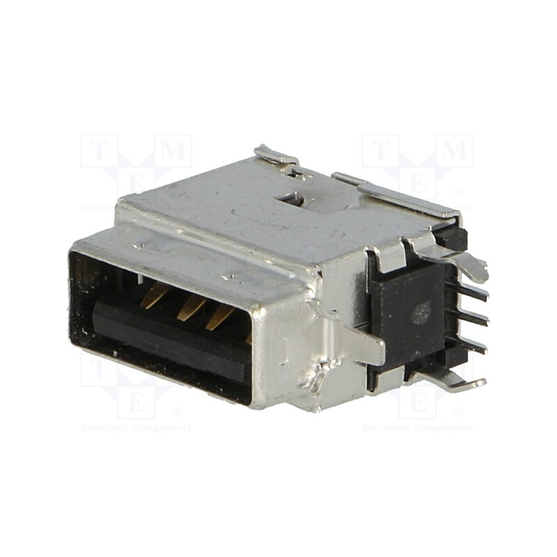 1 pcs x MOLEX - 894858000 - Socket, USB A, on PCBs, THT, PIN: 4, side,angled 90°, USB 2.0