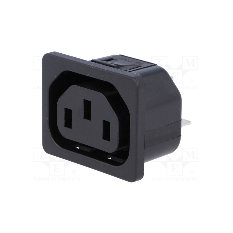 1 pcs x SCHURTER - 6600.432 - Connector: AC supply, socket, female, 10A, 250VAC, IEC 60320, IP30