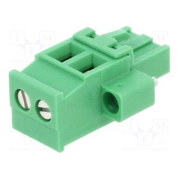 1 pcs x PHOENIX CONTACT - MVSTBR 2,5/ 2-STF-5,08 1835096 - Pluggable terminal block, 5.08mm, ways: 2, angled 90°, plug, green