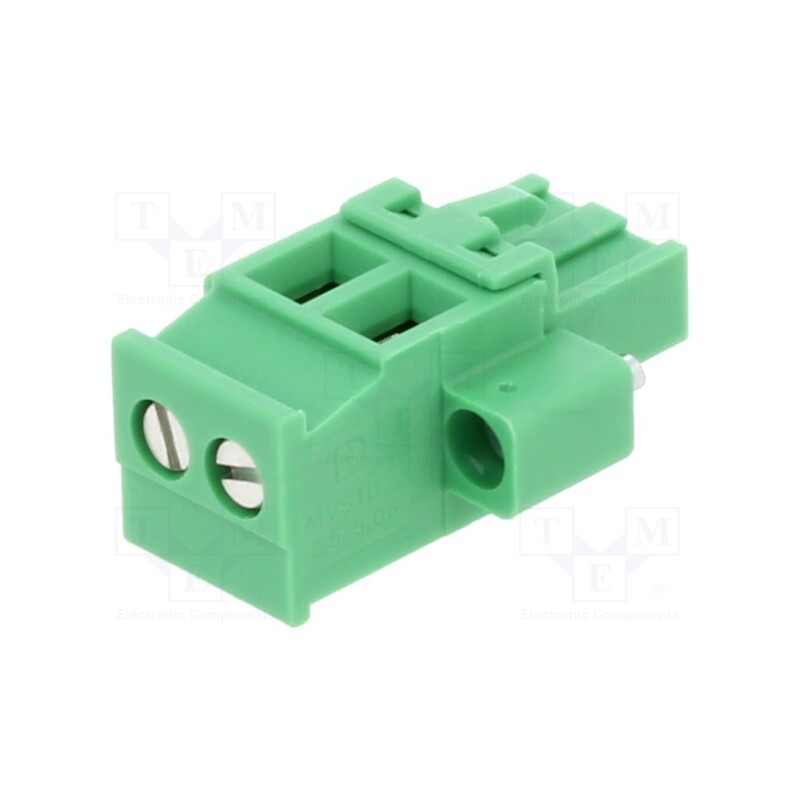 1 pcs x PHOENIX CONTACT - MVSTBR 2,5/ 2-STF-5,08 1835096 - Pluggable terminal block, 5.08mm, ways: 2, angled 90°, plug, green