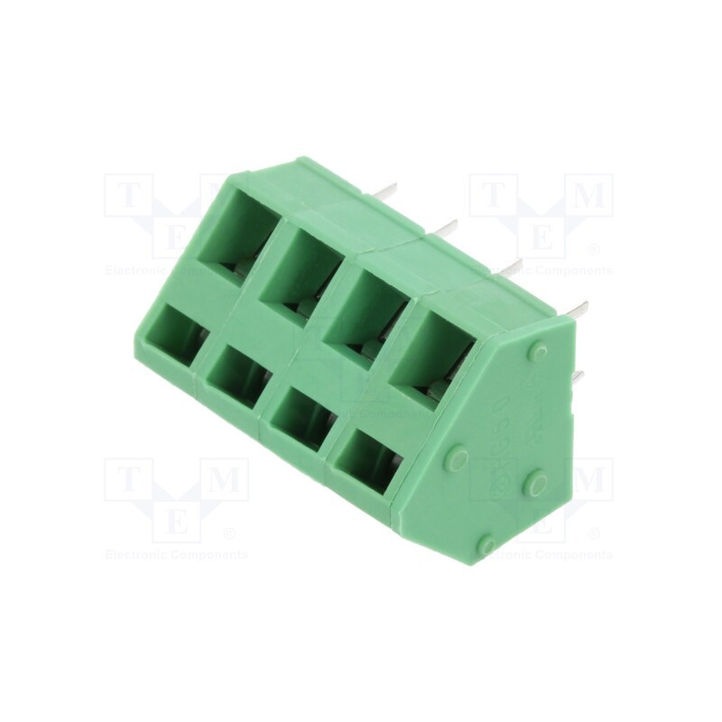 1 pcs x AMPHENOL ANYTEK - HG0400500000G - PCB terminal block, 5mm, ways: 4, angled 45°, terminal, on PCBs