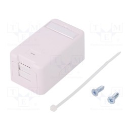 1 pcs x LOGILINK - NK4022 - Socket, case RJ45, Keystone,unshielded, white, surface-mounted