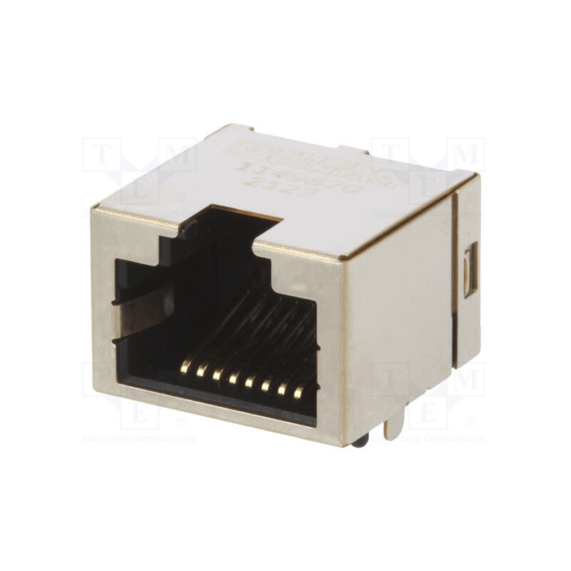 1 pcs x PHOENIX CONTACT - 1149870 - Socket, RJ45, PIN: 8, gold-plated, Layout: 8p8c, on PCBs, THT