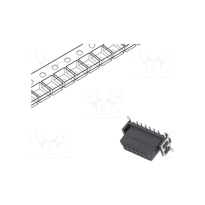 1 pcs x ADAM TECH - ESMC-F-12-SGS-SMT-A-PP-T/R - Connector: PCB to PCB, female, PIN: 12, 1.27mm, -55÷125°C, UL94V-0
