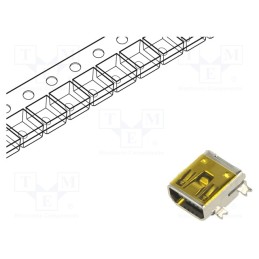 1 pcs x ECE - ESB35101000Z - Socket, USB C, SMT, PIN: 5, horizontal