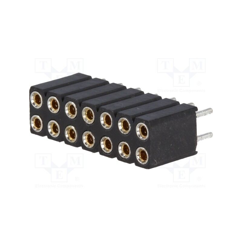 1 pcs x CONNFLY - DS1002-03-2*7131 - Socket, pin strips, female, PIN: 14, turned contacts, straight