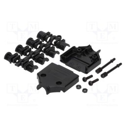 1 pcs x MH CONNECTORS - MHDTPPK15-K - Enclosure: for D-Sub connectors, straight, unshielded, UNC 4-40