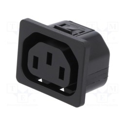 1 pcs x SCHURTER - 6600.413 - Connector: AC supply, socket, female, 10A, 250VAC, IEC 60320, IP30