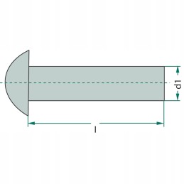 Ball head rivets 18mm 6mm granite