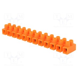 1 pcs x PAWBOL - E.4035P - Terminal block, screw terminal, 16mm2, 400V, 76A, ways: 12, orange