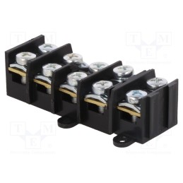 1 pcs x PAWBOL - E.4005A - Terminal block, screw terminal, 10mm2, 57A, ways: 5, terminals: 10