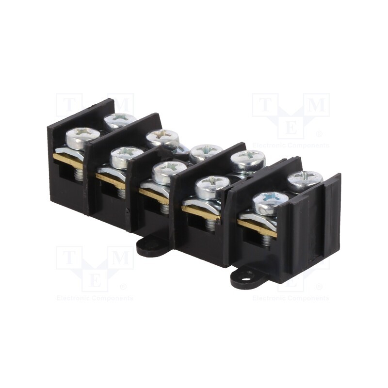 1 pcs x PAWBOL - E.4005A - Terminal block, screw terminal, 10mm2, 57A, ways: 5, terminals: 10