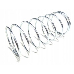 The piston rod spring forces the amplifier to turn off