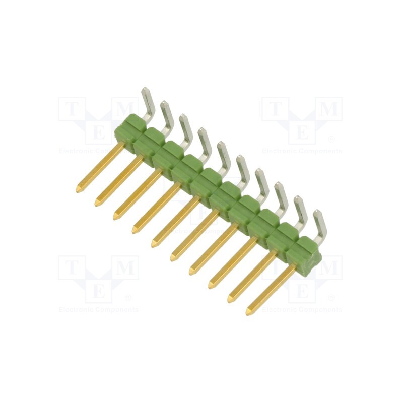 1 pcs x TE Connectivity - 1-825437-0 - Pin header, pin strips, AMPMODU MOD II, male, PIN: 10, angled 90°
