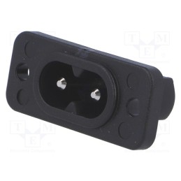 1 pcs x SCHURTER - 6160.0021 - Connector: AC supply, socket, male, 2.5A, 250VAC, IEC 60320, 2576