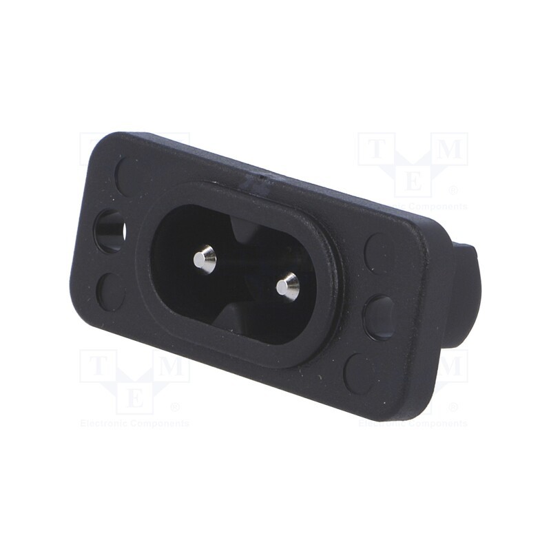 1 pcs x SCHURTER - 6160.0021 - Connector: AC supply, socket, male, 2.5A, 250VAC, IEC 60320, 2576