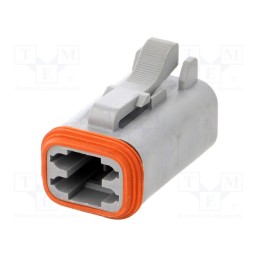 1 pcs x AMPHENOL - AT06-4S - Connector: wire-wire, AT, female, plug, for cable, PIN: 4, grey, IP67