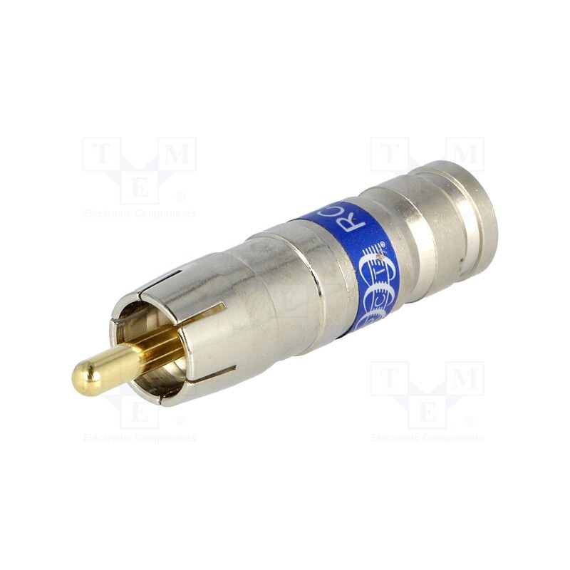 1 pcs x PCT - PCT-RCA6 - Plug, RCA, male, compression, Cable: RG6, 75Ω, 3GHz