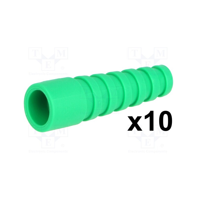 1 pcs x MH CONNECTORS - RG58SRB-G - Strain relief, RG58, green, Application: BNC plugs, 10pcs.