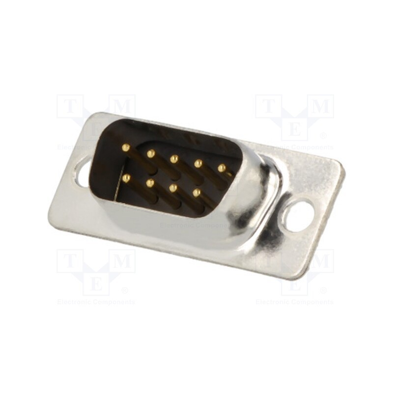 1 pcs x ENCITECH - DM09-SP - D-Sub, PIN: 9, plug, male, for cable, soldering, black