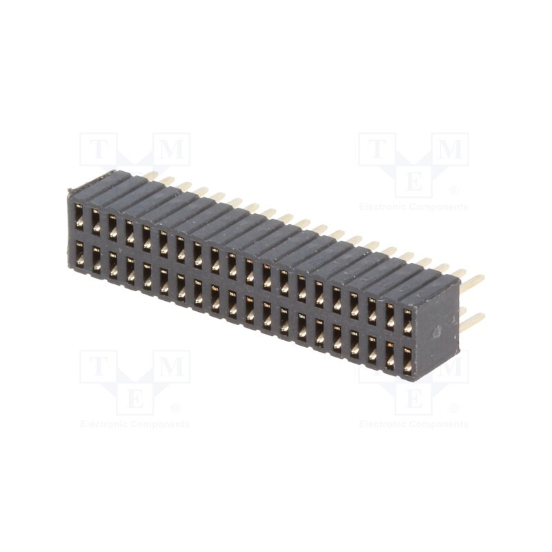 1 pcs x CONNFLY - DS1065-08-2*20S8BV - Socket, pin strips, female, PIN: 40, straight, 1.27mm, THT, 2x20