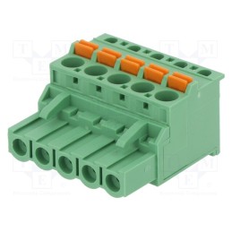 1 pcs x DEGSON ELECTRONICS - 2EDGKDA-5.08-05P-14-00AH - Pluggable terminal block, 5.08mm, ways: 5, angled 90°, plug, green